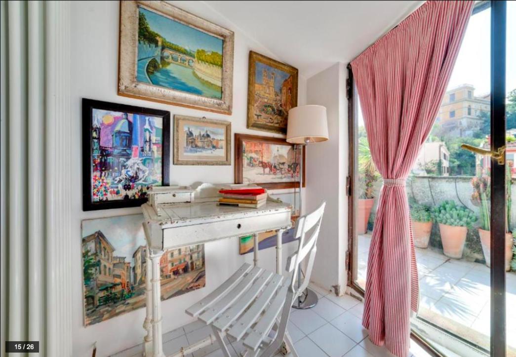 Luxury Art Apartment In Trastevere With Terrace Róma Kültér fotó