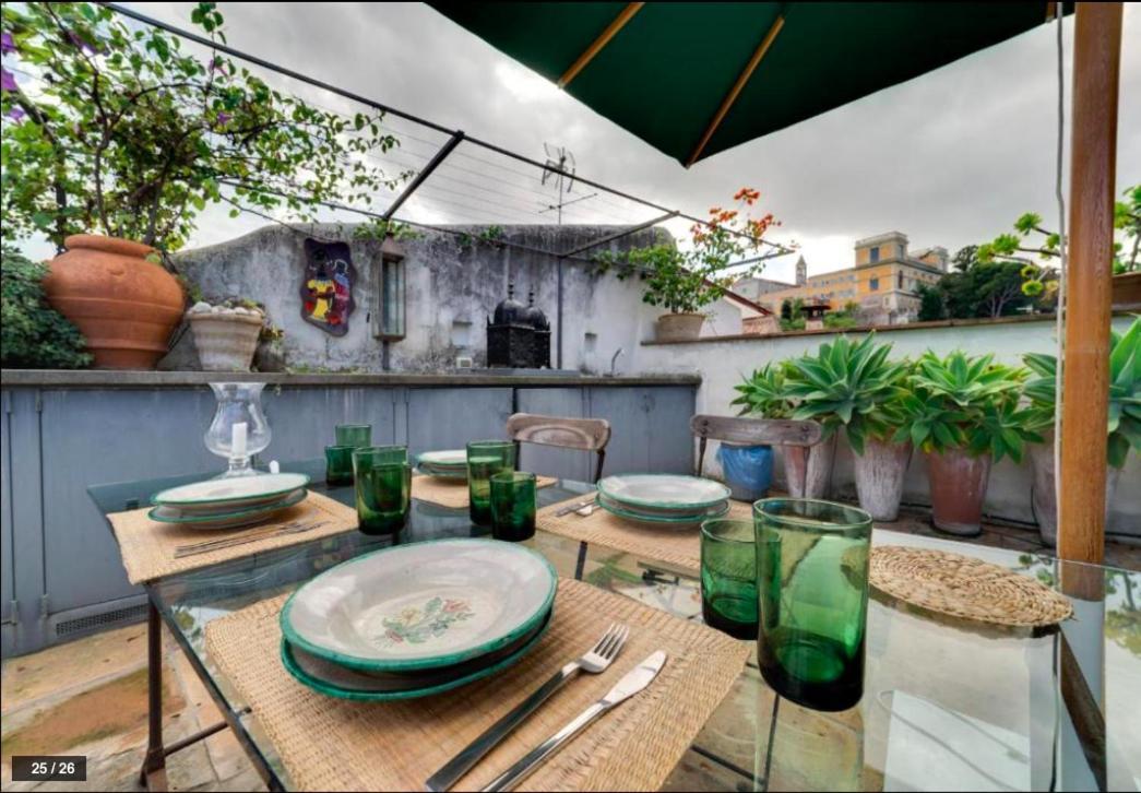 Luxury Art Apartment In Trastevere With Terrace Róma Kültér fotó