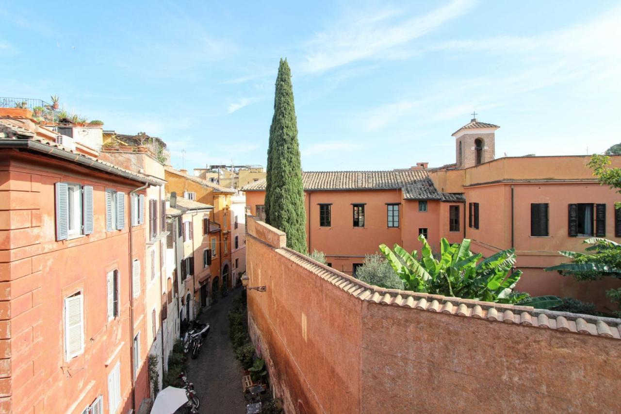 Luxury Art Apartment In Trastevere With Terrace Róma Kültér fotó